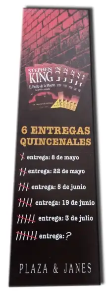 El pasillo de la Muerte - Señalador promocional — Stephen King