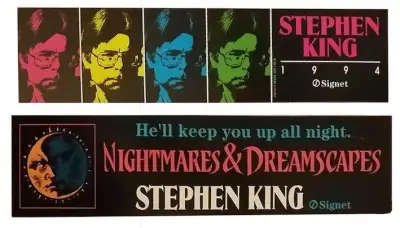 Nightmares & Dreamscapes - Señalador promocional oficial — Stephen King