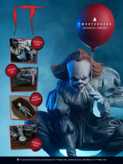 Pennywise - Premium Figure 1-5 Tweeterhead — Stephen King