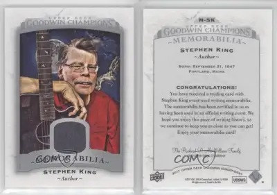 Tarjeta Goodwin Champions - Stephen King CON trozo de remera — Stephen King