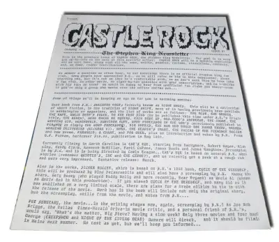Castle Rock - N.01 - January 1985 — Stephen King