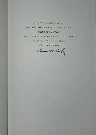 Cormac McCarthy - Cities of the Plain - FIRMADO — Stephen King