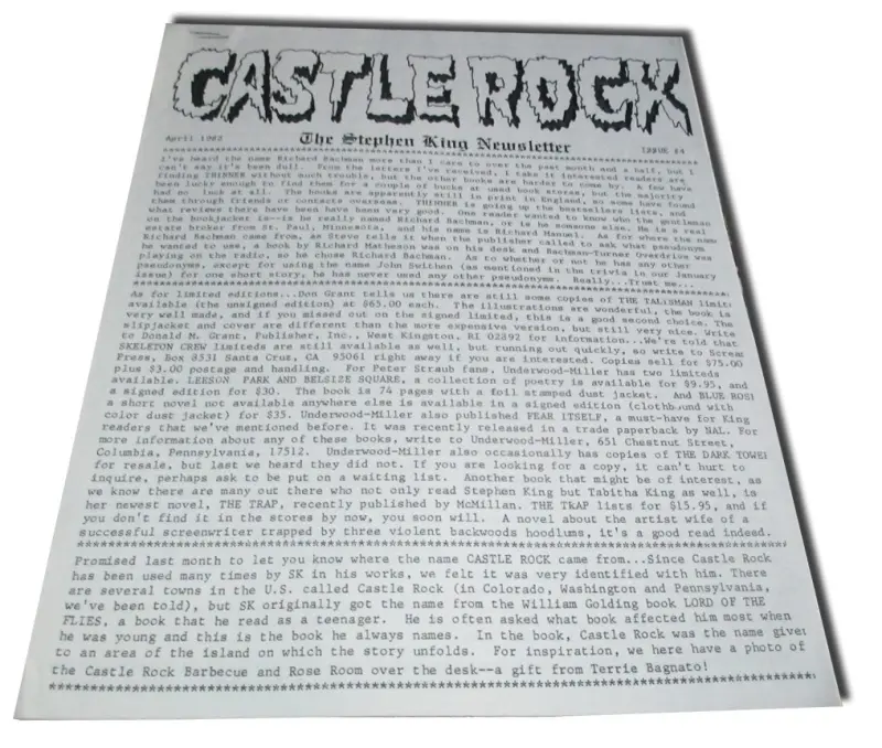 Castle Rock - N.04 - April 1985 — Stephen King - 1