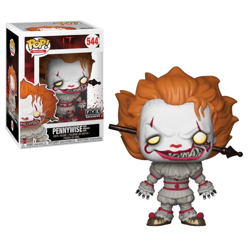 Funko Pop N. 544 - IT - Pennywise with Wrought Iron - Exc. Fye — Stephen King - 1