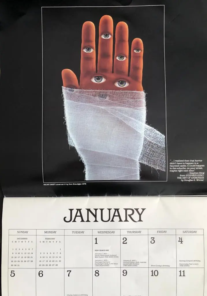 Stephen King - Year of Fear - Calendario promocional — Stephen King - 1